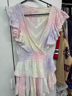 Pastel Tie-Dye Ruffled Tiered Dress LoveShacFancy